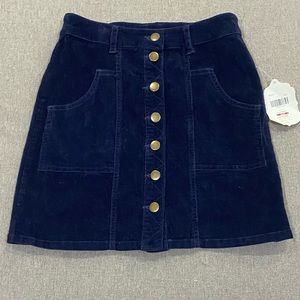 NWT Altar’d State Corduroy Button Down Mini Skirt Sz-Small